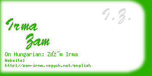 irma zam business card